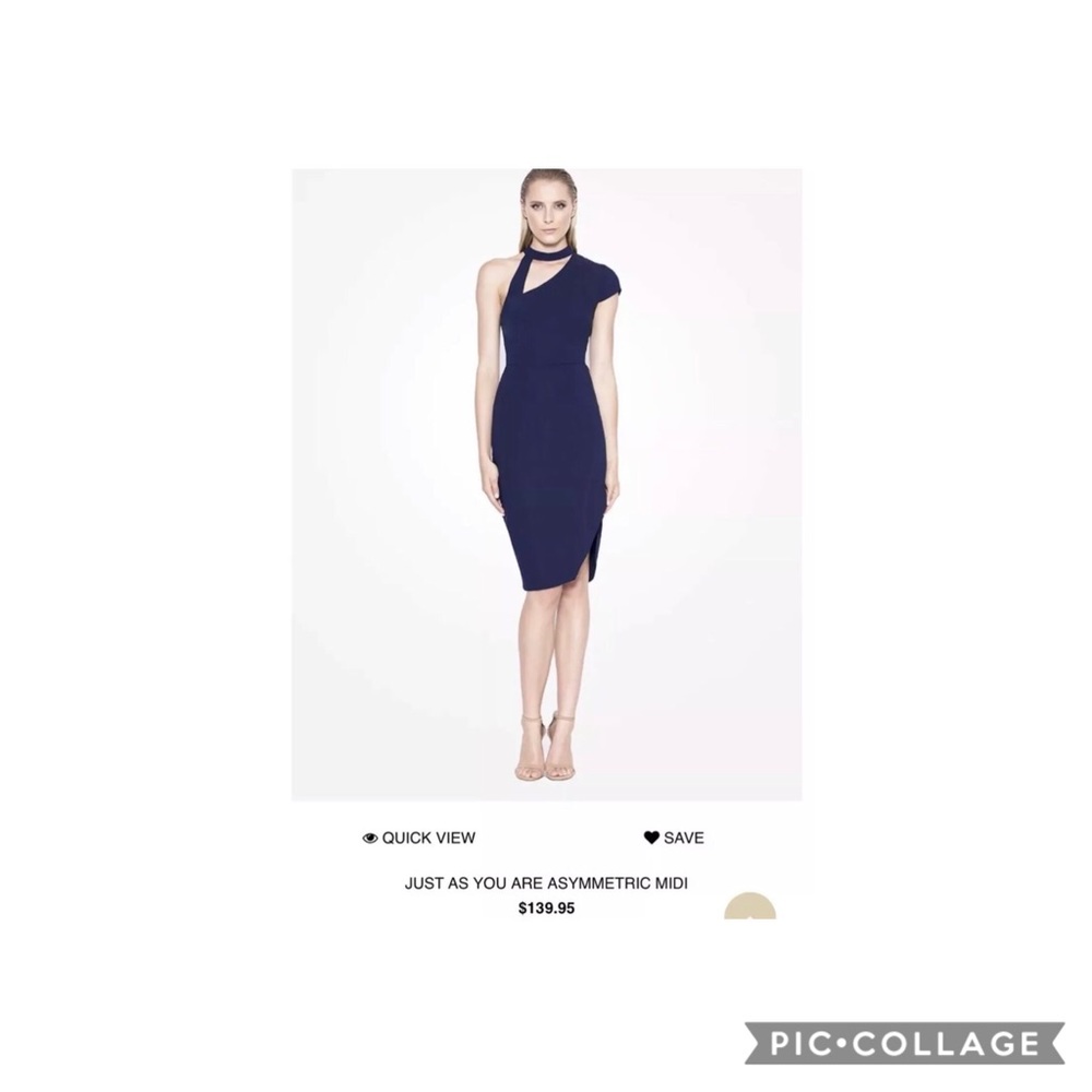 Lumier By Bariano Asymmetrical Midi One Shoulder